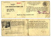 Alien registration document.